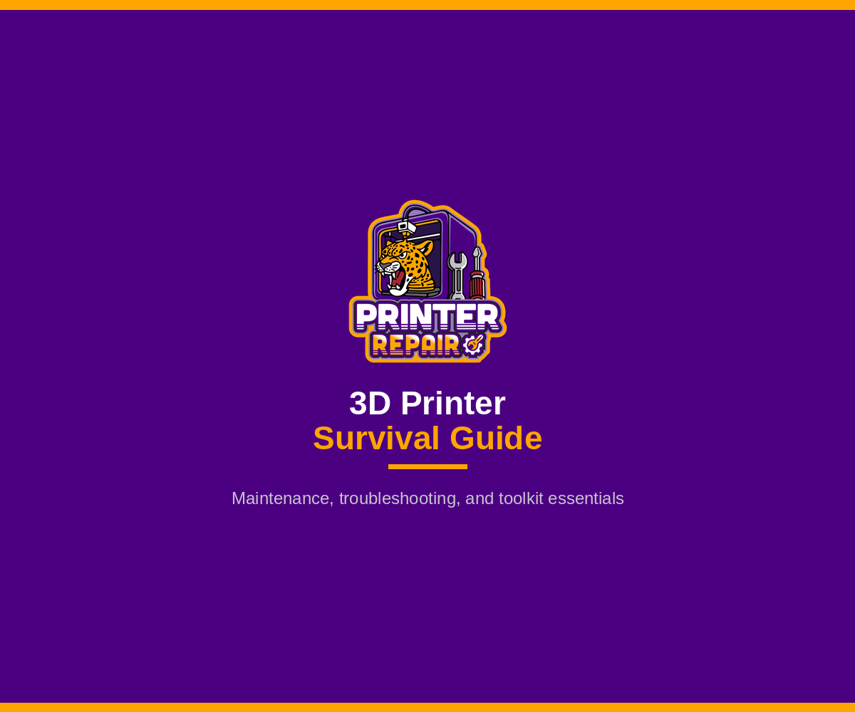 The RTP3D 3D Printer Survival Guide (Maintenance, Troubleshooting & Toolkit) – Ready to Print 3D guide