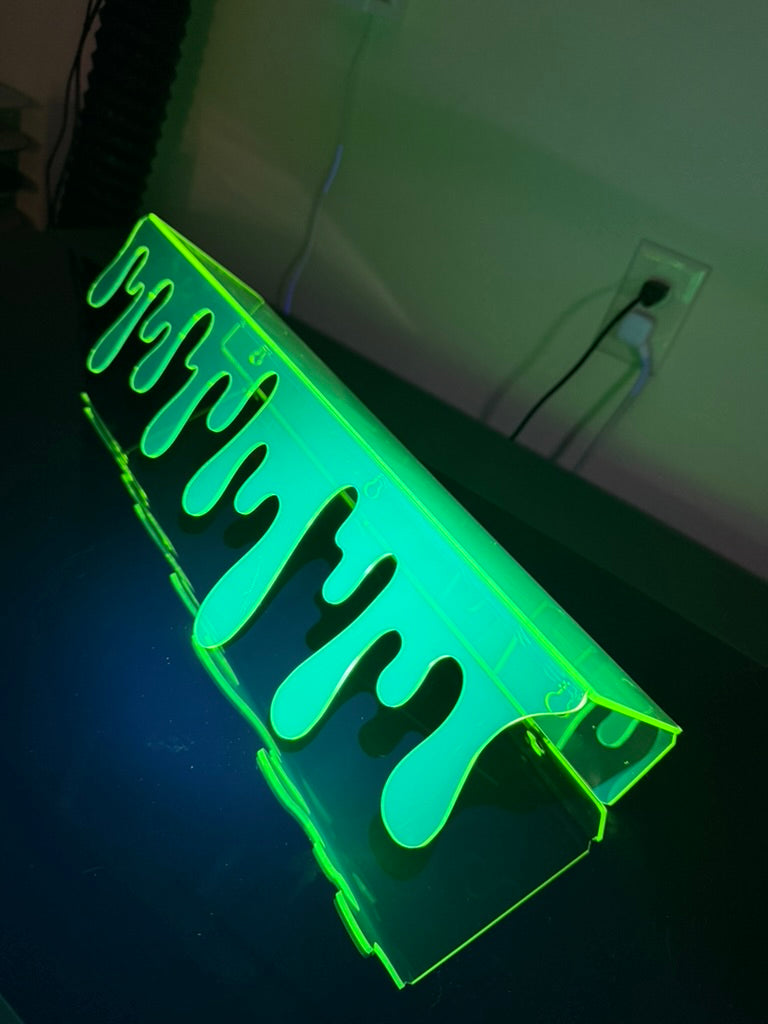 19" Drippy Acrylic Shelf – Custom Laser Cut Wall Decor