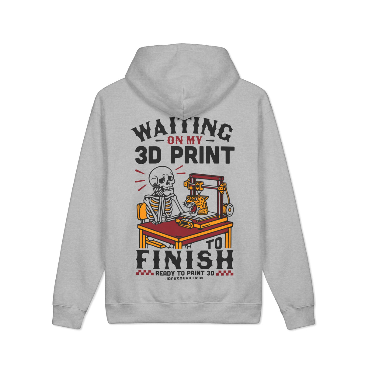 Waiting on My 3D Prints Heavyweight Hoodie in Olive – image 5 of 6