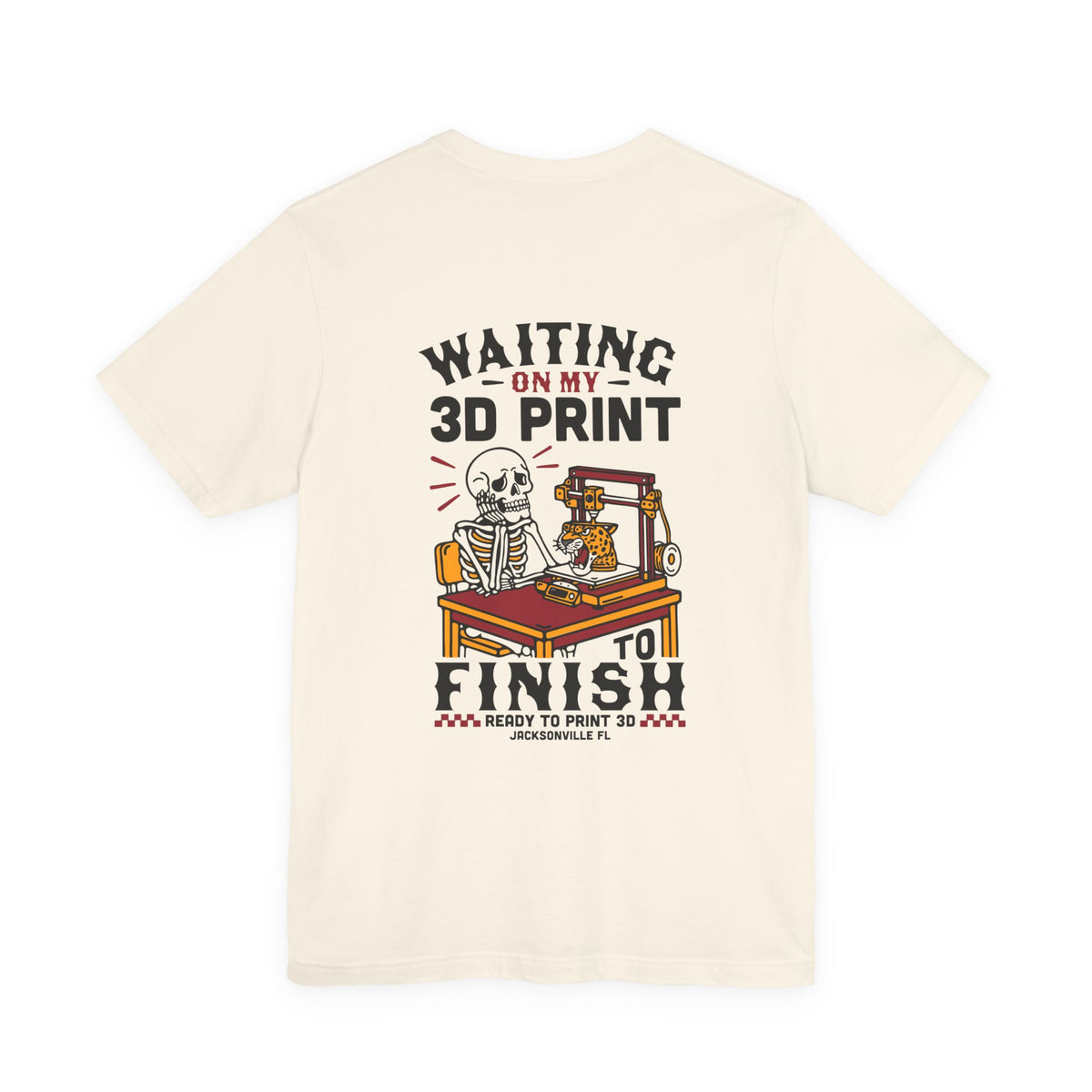 Waiting on My 3D Prints T-Shirt in Natural by Ready to Print 3D