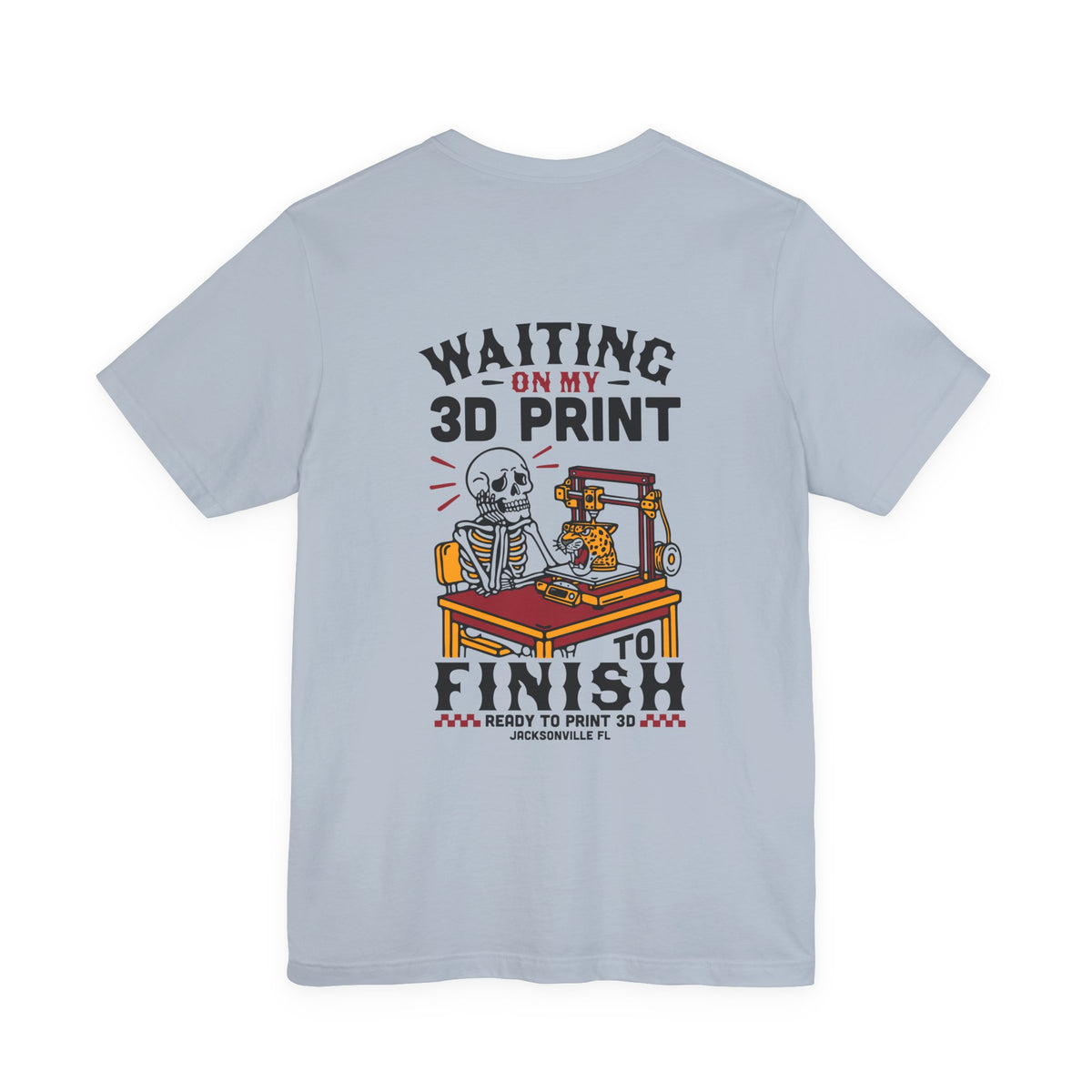 Waiting on My 3D Prints T-Shirt in Light Blue – image 5 of 20