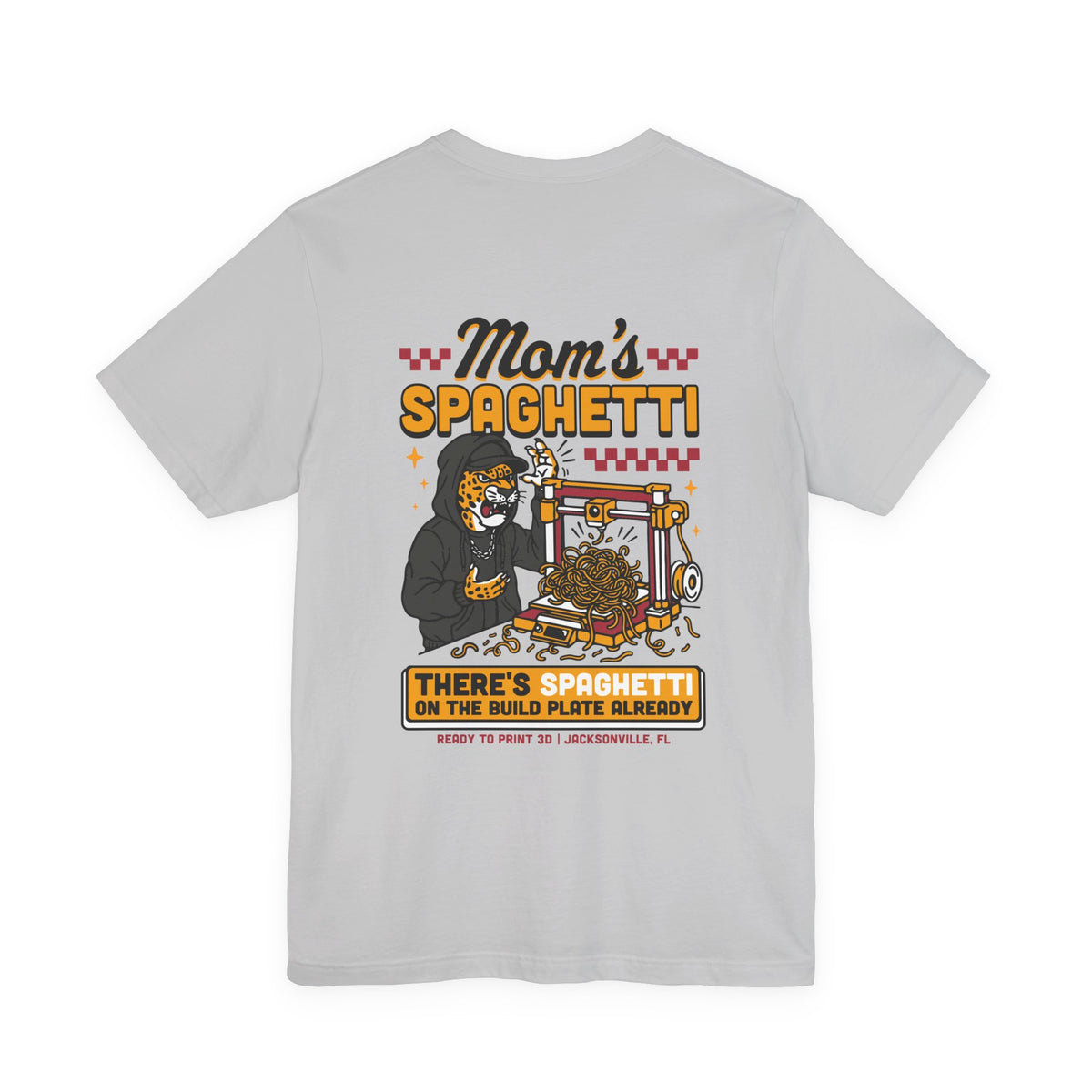 Mom's Spaghetti 3D Printing T-Shirt in Solid Athletic Grey – image 5 of 20