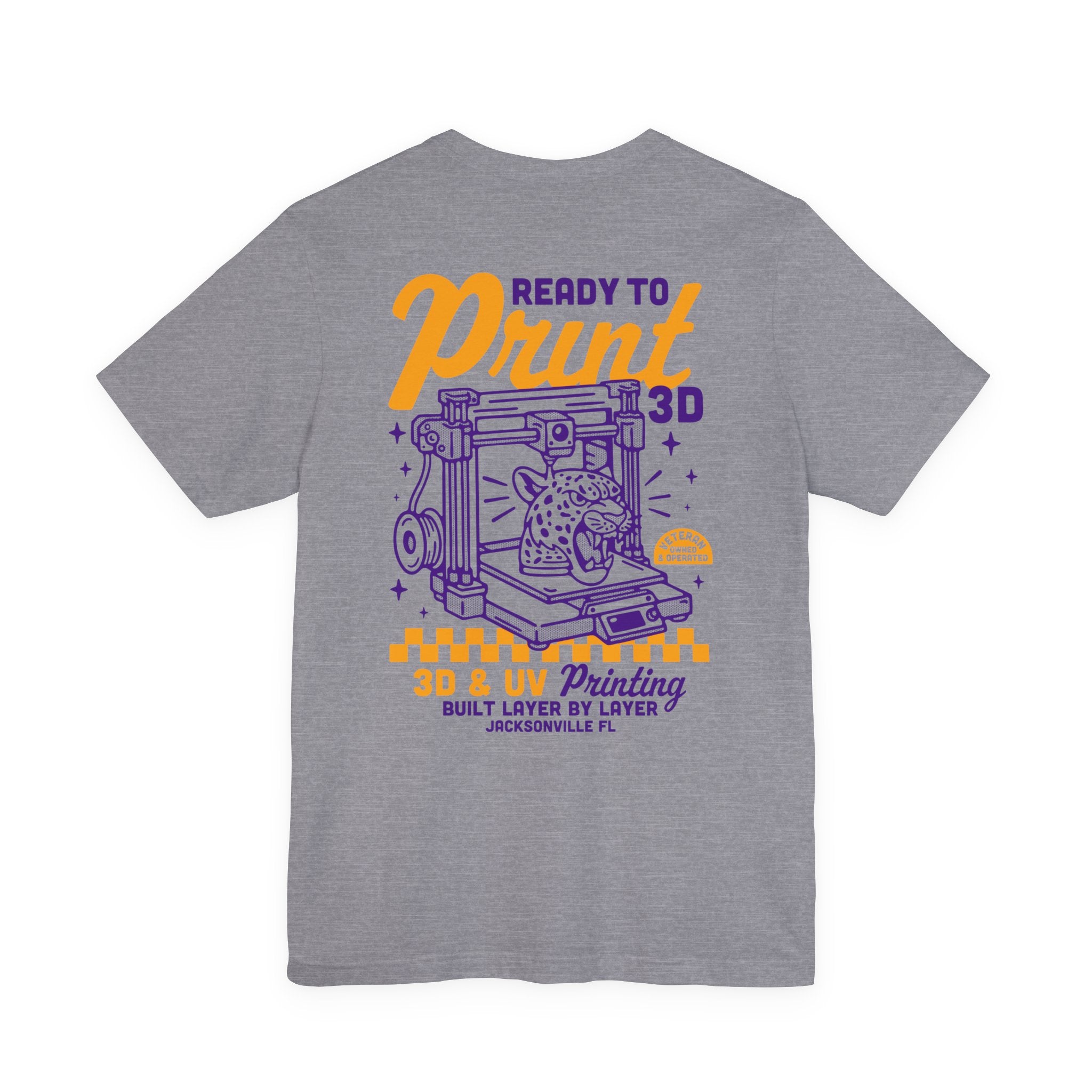 Ready to Print 3D & UV – Purple / Orange T-Shirt