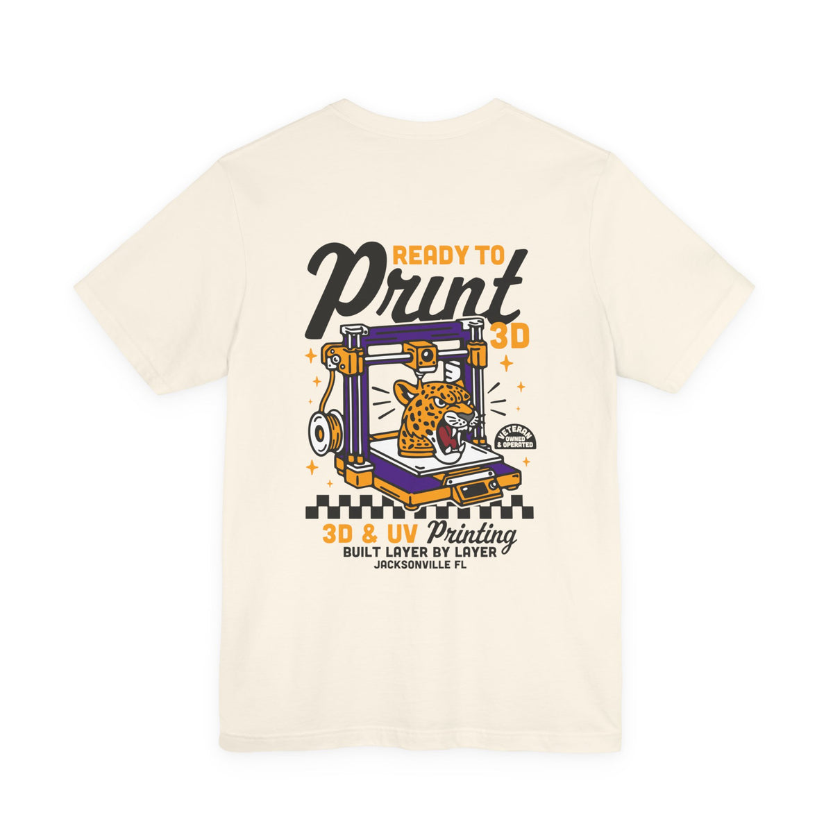 Ready to Print 3D & UV – Full Color T-Shirt in Natural by Ready to Print 3D