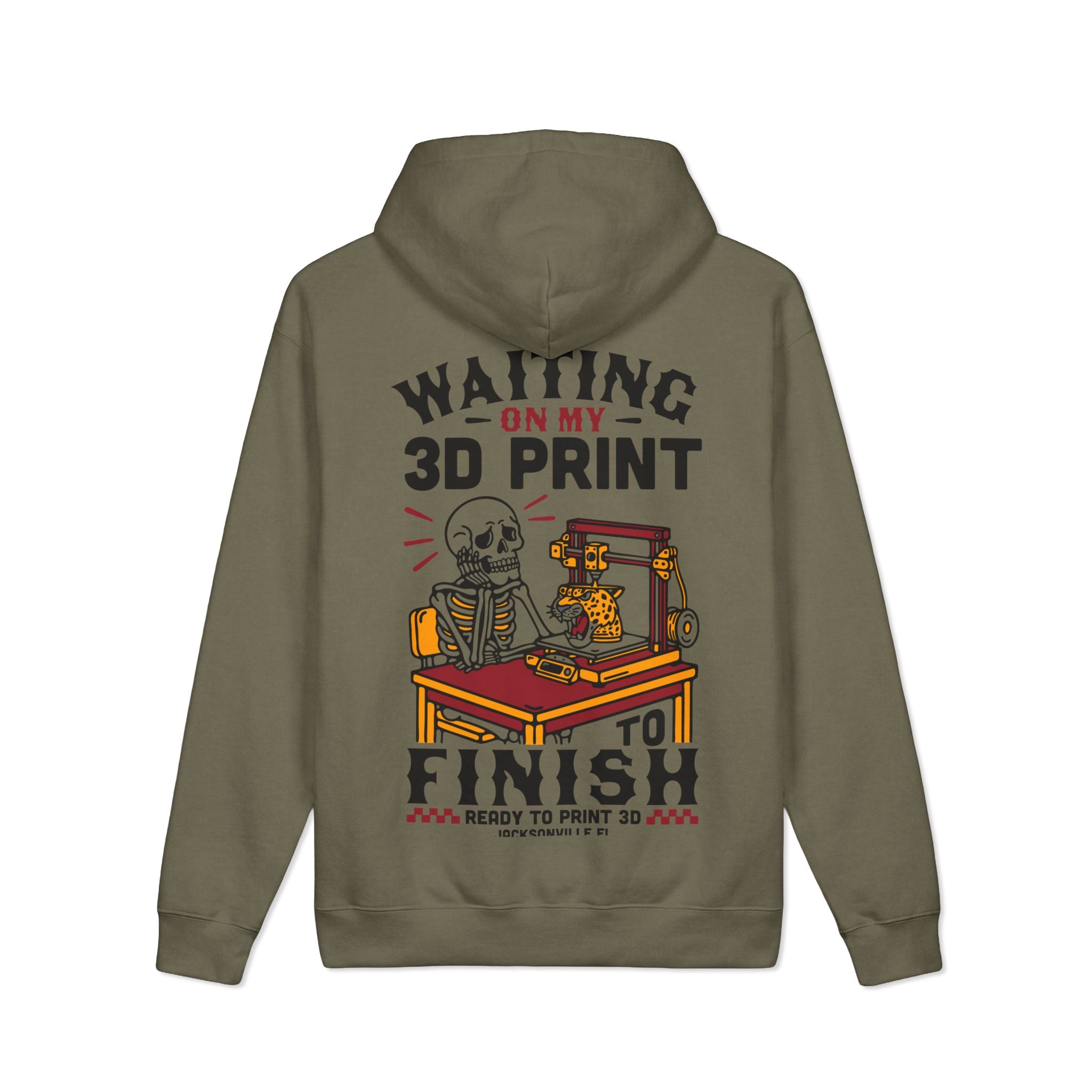 Waiting on My 3D Prints Heavyweight Hoodie | Ready to Print 3D