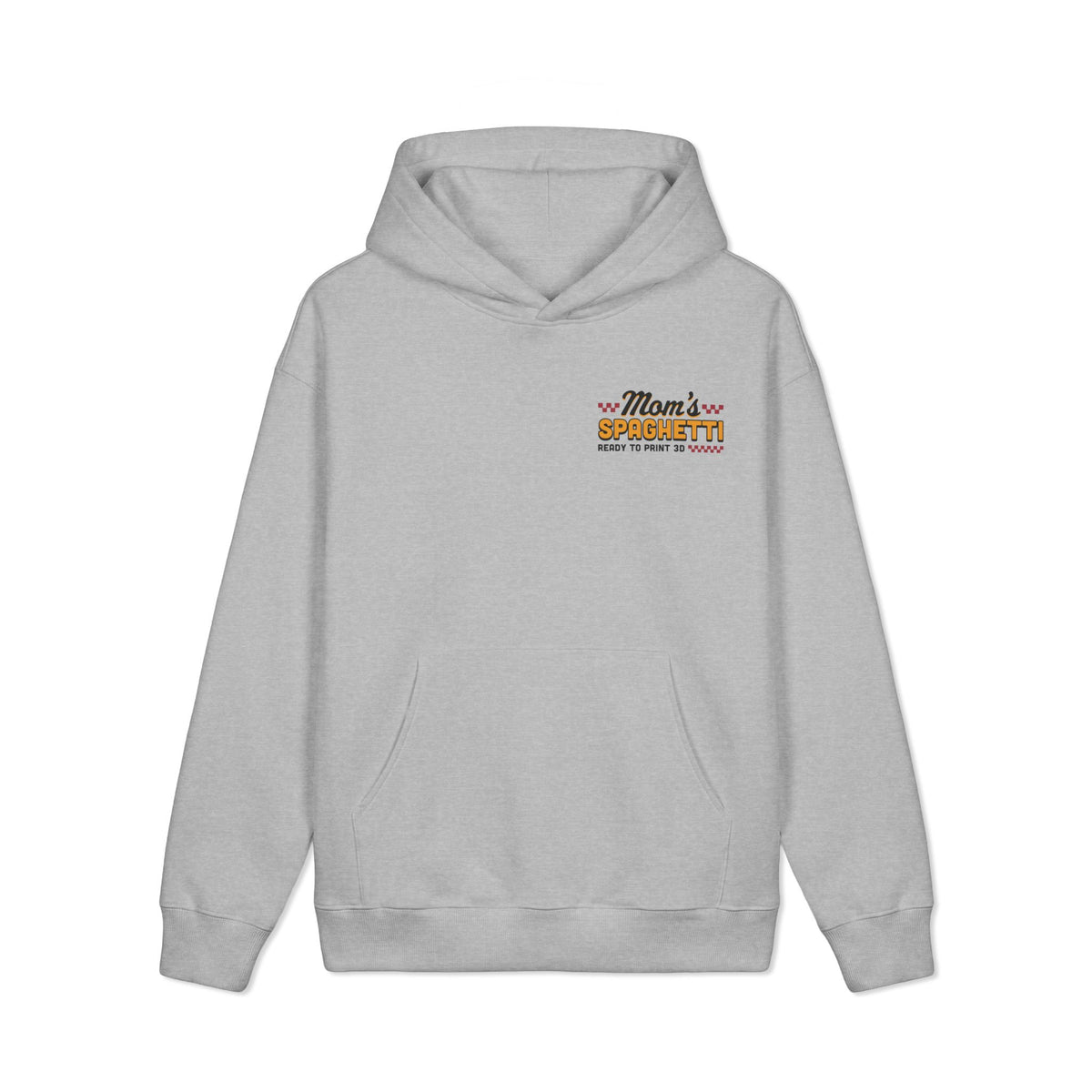 There's Spaghetti on the Build Plate Heavyweight Hoodie in Grey Heather – image 3 of 6