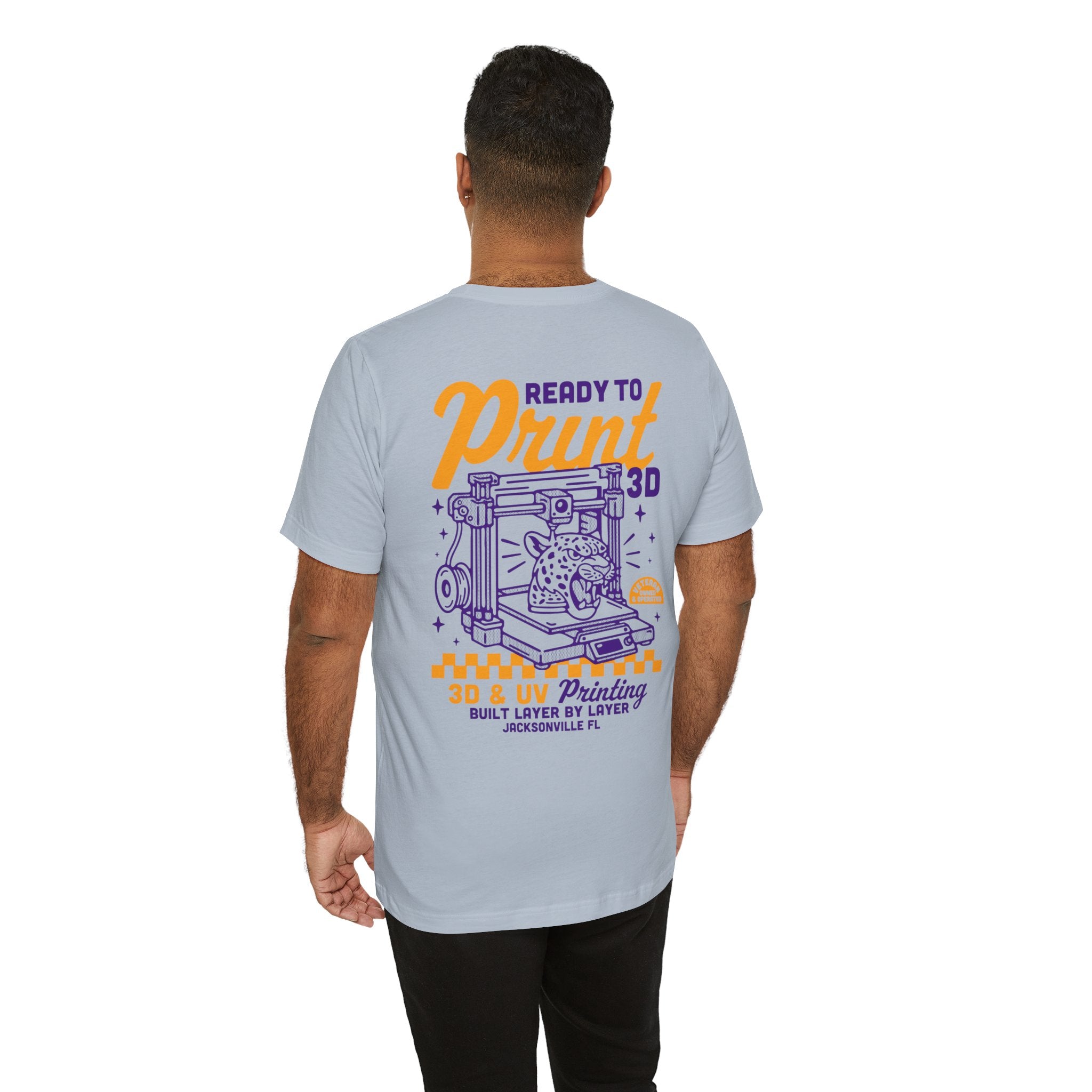 Ready to Print 3D & UV – Purple / Orange T-Shirt