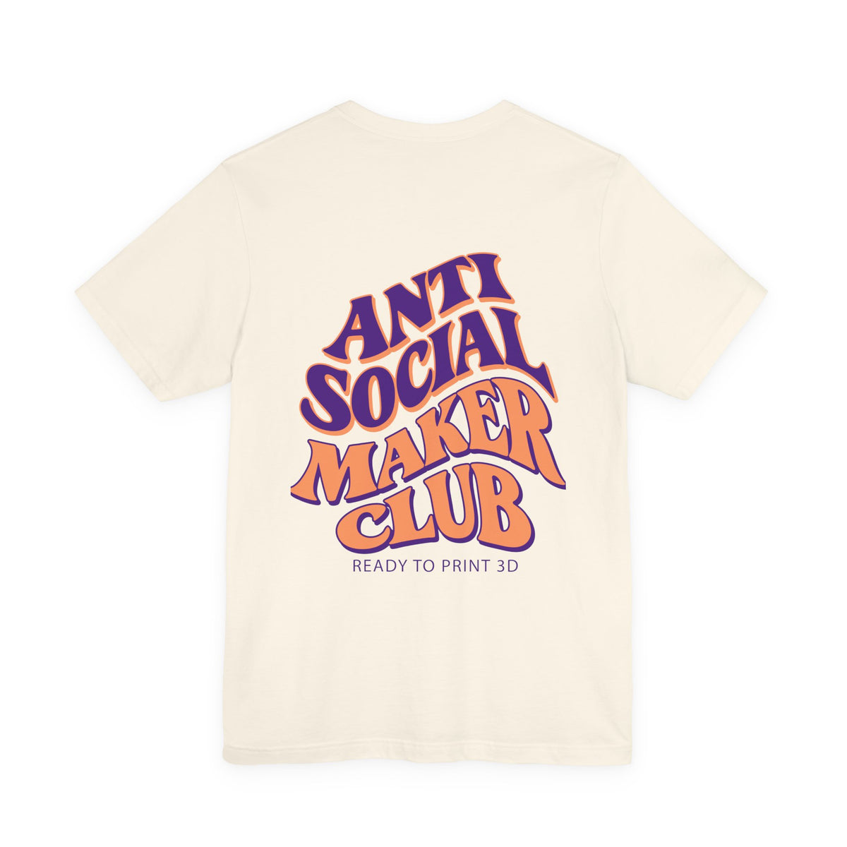 Anti Social Maker Club Tee in Natural by Ready to Print 3D