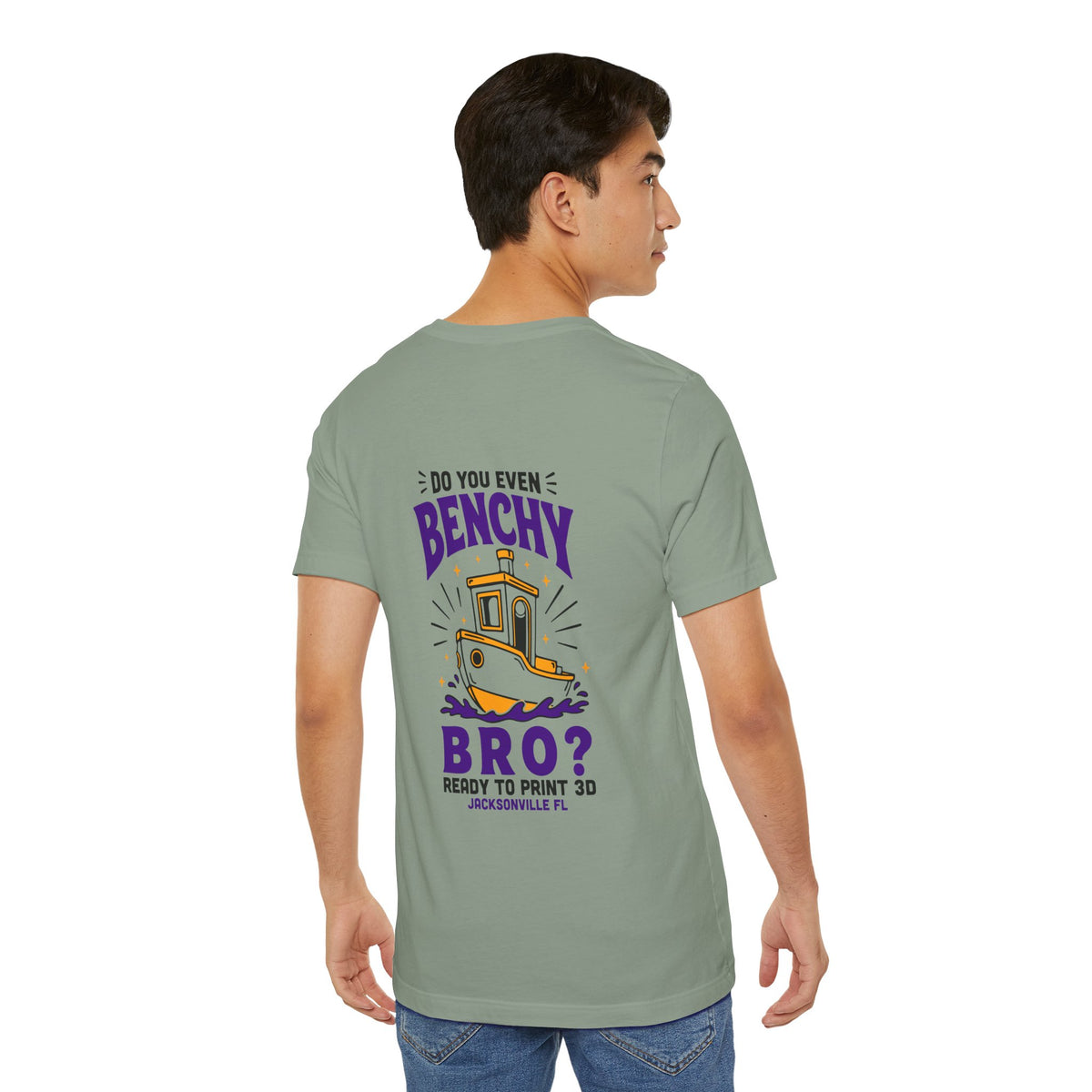 Do You Even Benchy Bro? 3D Printing T-Shirt in Sage – image 12 of 20