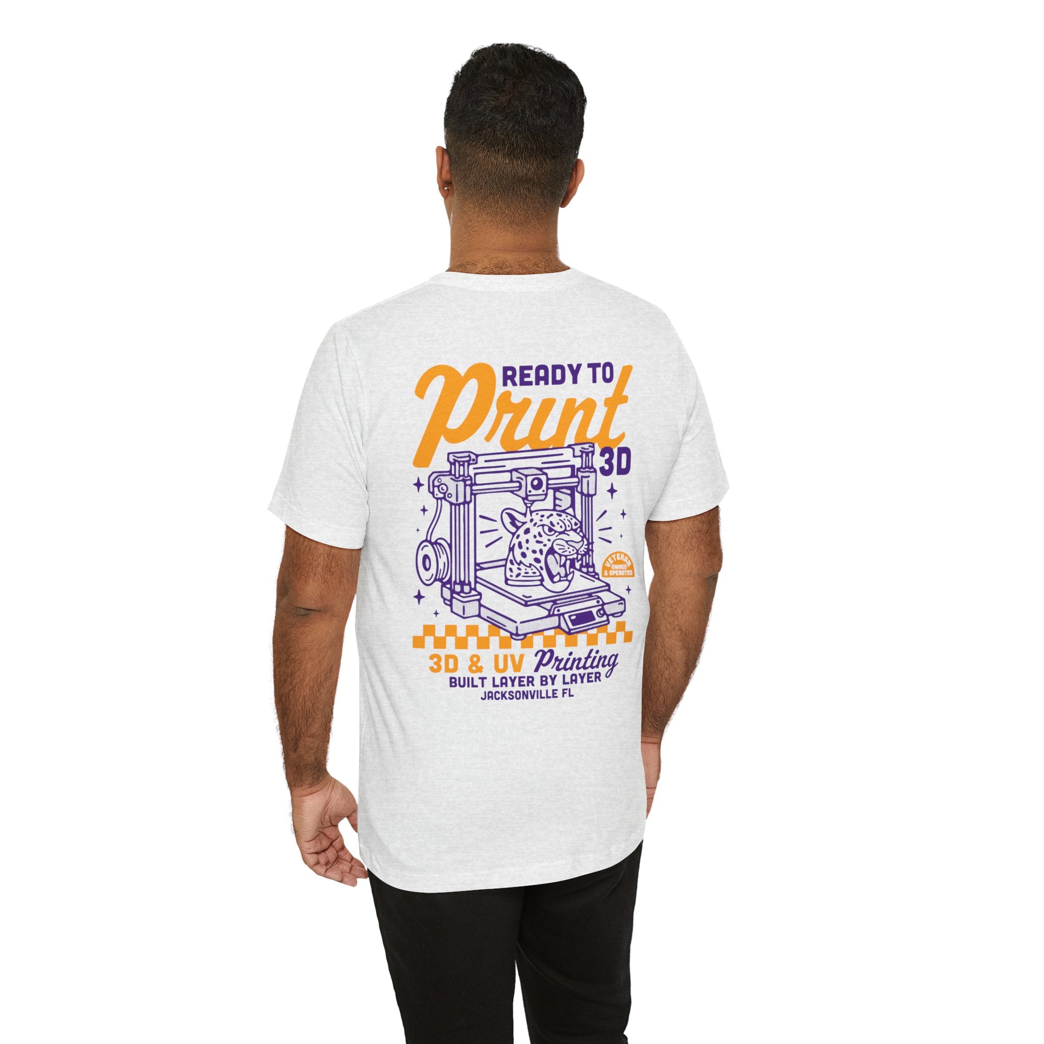 Ready to Print 3D & UV – Purple / Orange T-Shirt