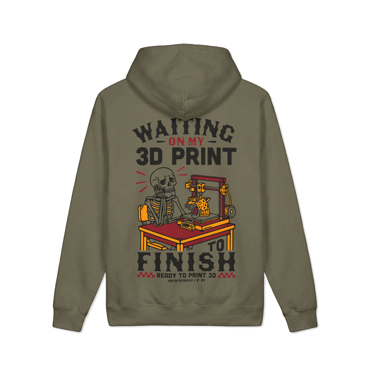 Waiting on My 3D Prints Heavyweight Hoodie in Ivory – image 3 of 6
