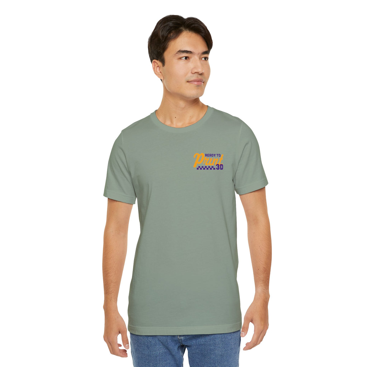 Ready to Print 3D & UV – Purple / Orange T-Shirt in Sage – image 16 of 20