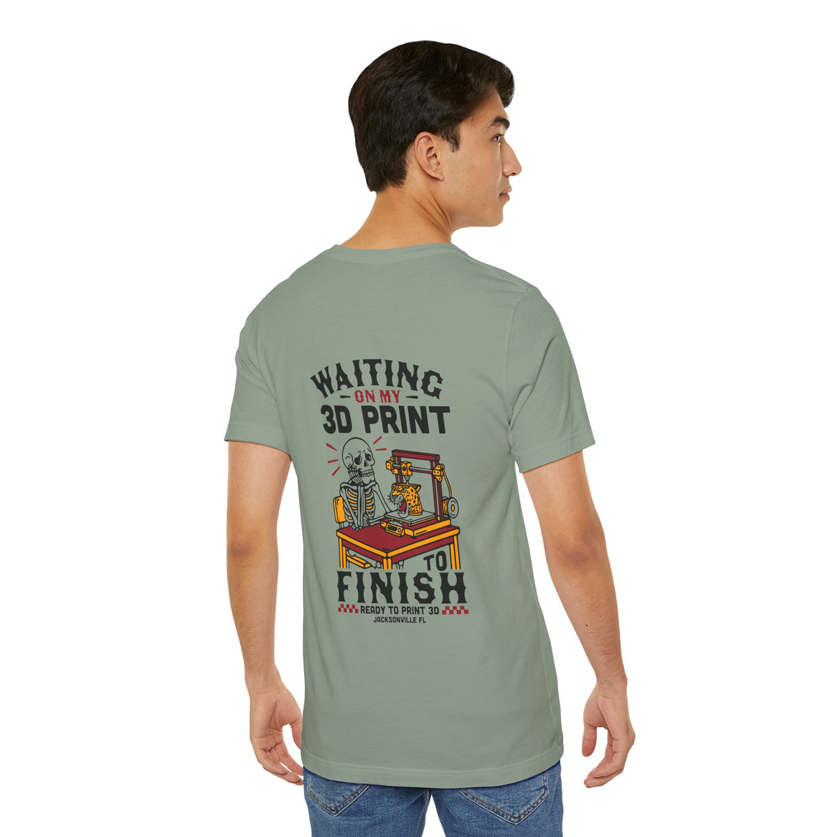 Waiting on My 3D Prints T-Shirt in Sage – image 12 of 20