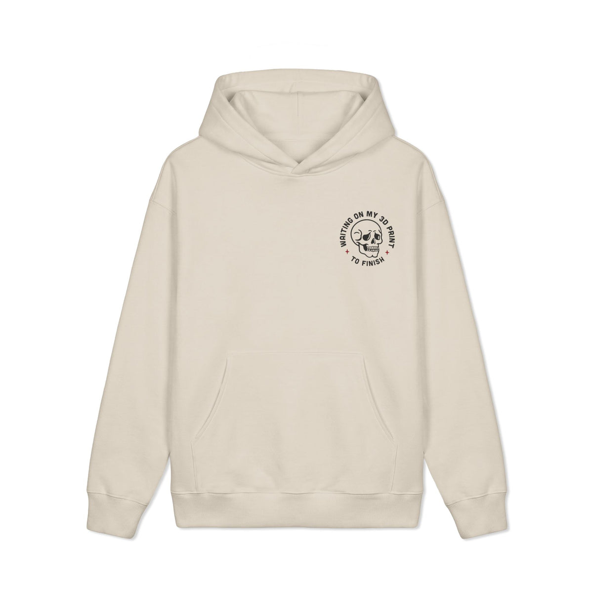 Waiting on My 3D Prints Heavyweight Hoodie in Ivory – image 2 of 6