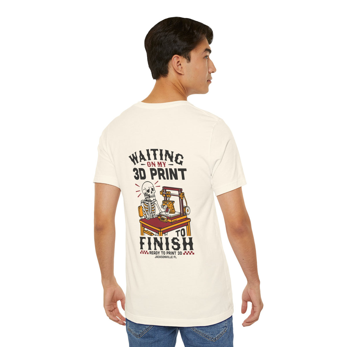 Waiting on My 3D Prints T-Shirt in Natural – image 4 of 20