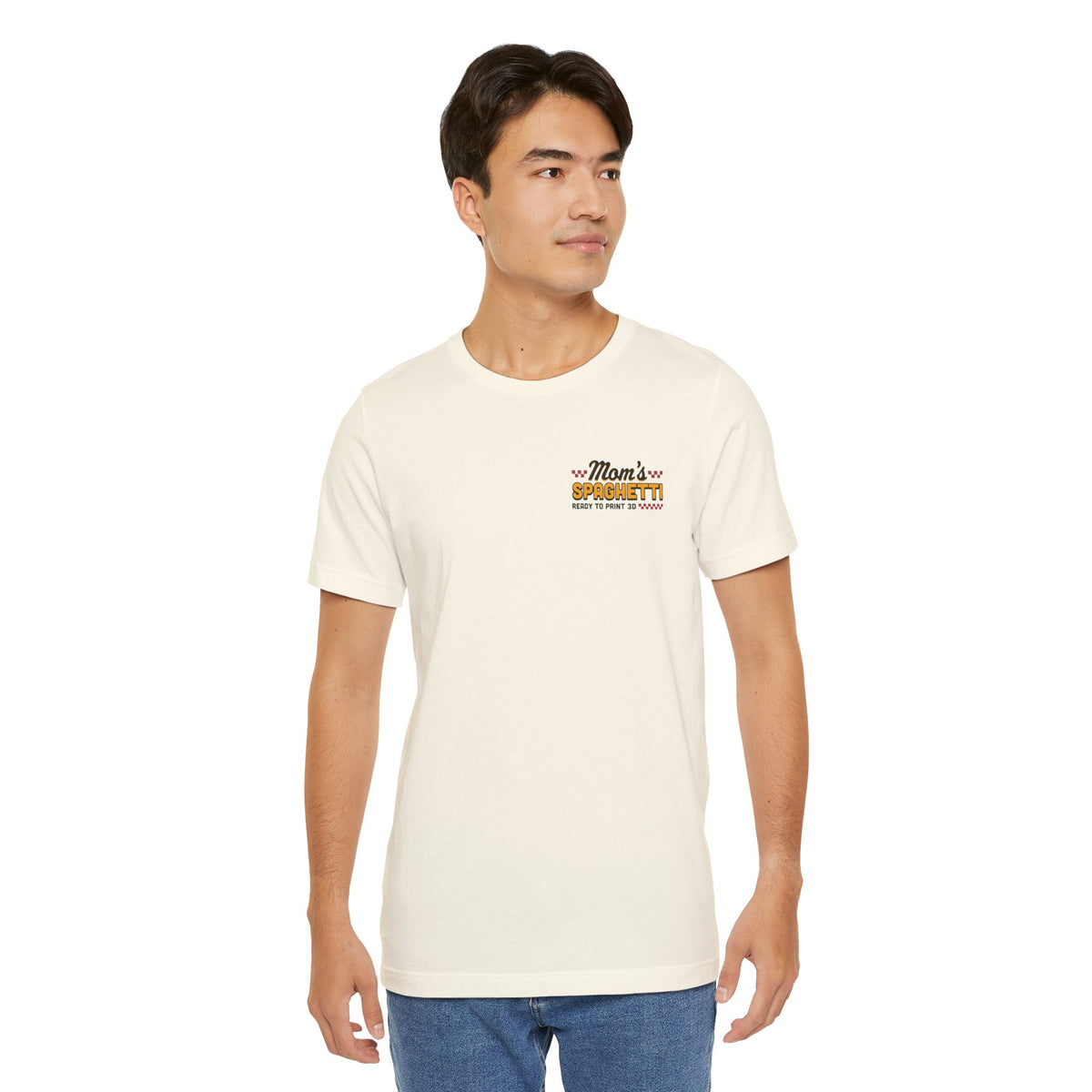 Mom's Spaghetti 3D Printing T-Shirt in Natural – image 3 of 20