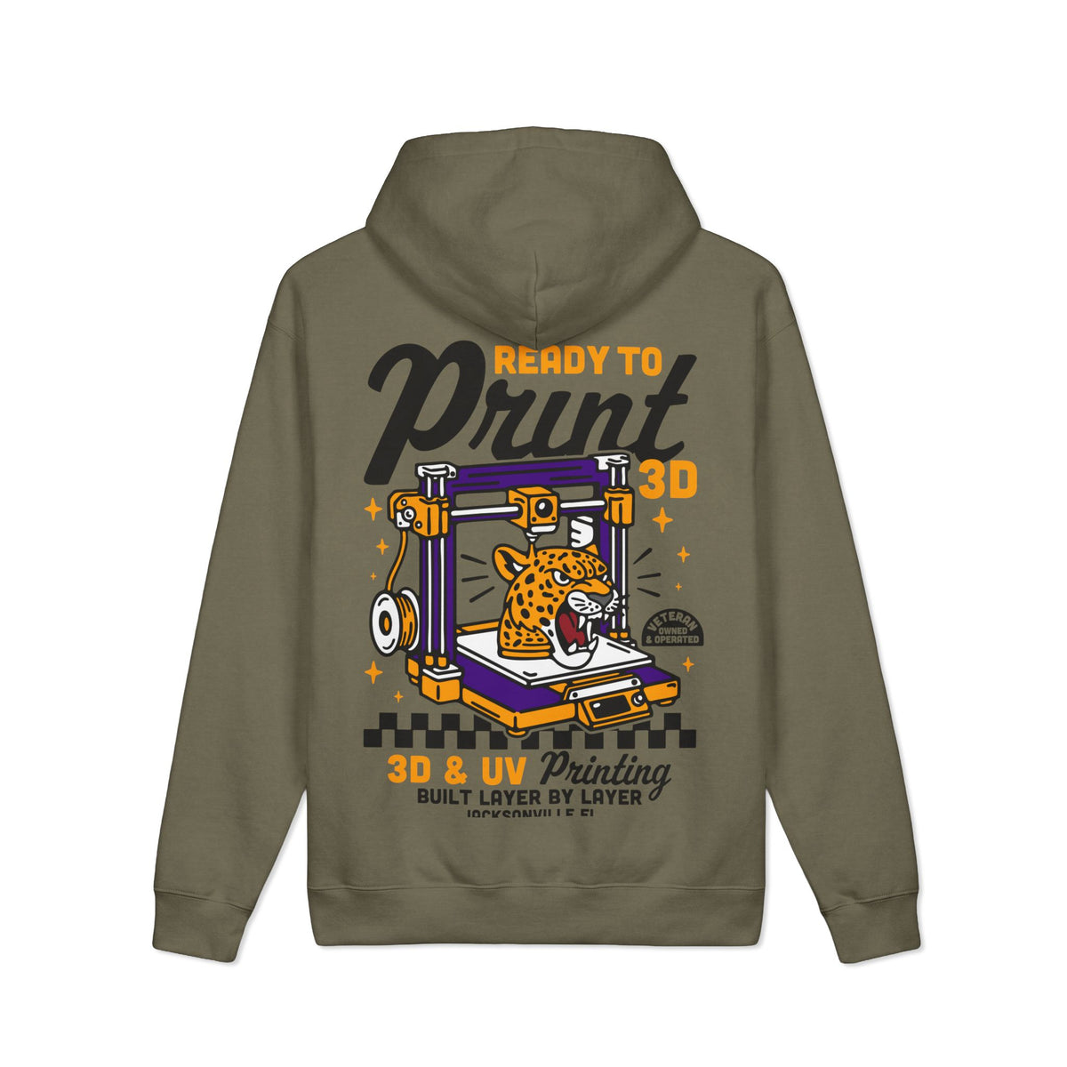 Ready to Print 3D & UV Heavyweight Hoodie in Ivory – image 3 of 6
