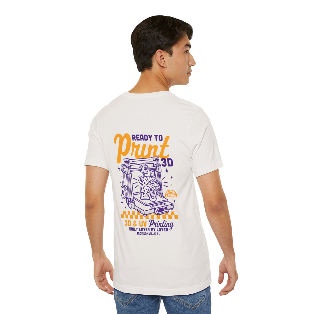 Ready to Print 3D & UV – Purple / Orange T-Shirt in Vintage White – image 20 of 20