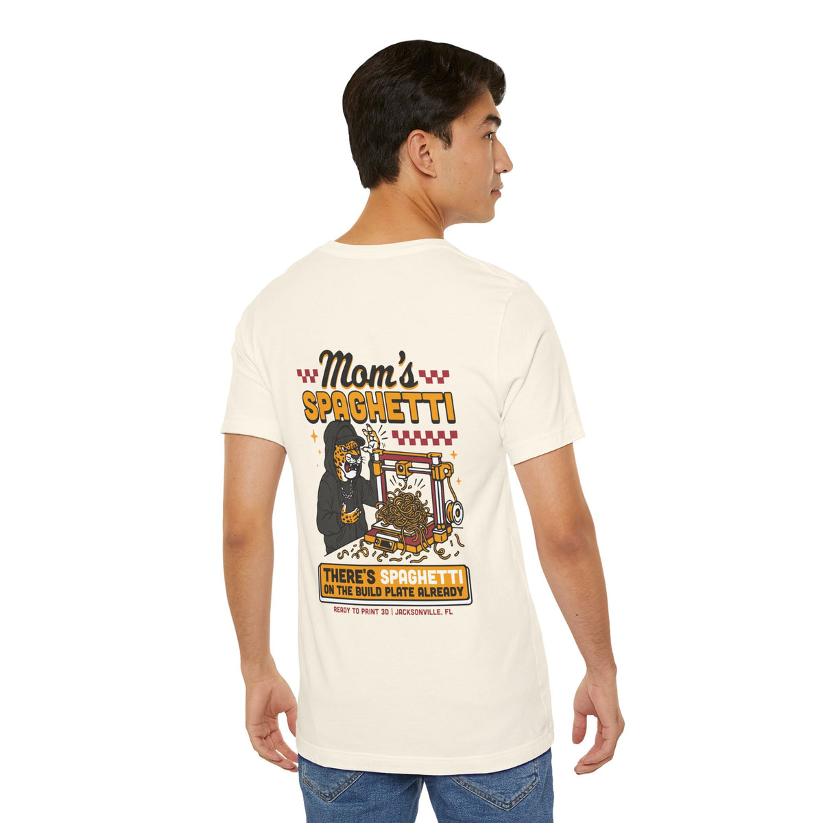 Mom's Spaghetti 3D Printing T-Shirt in Natural – image 4 of 20