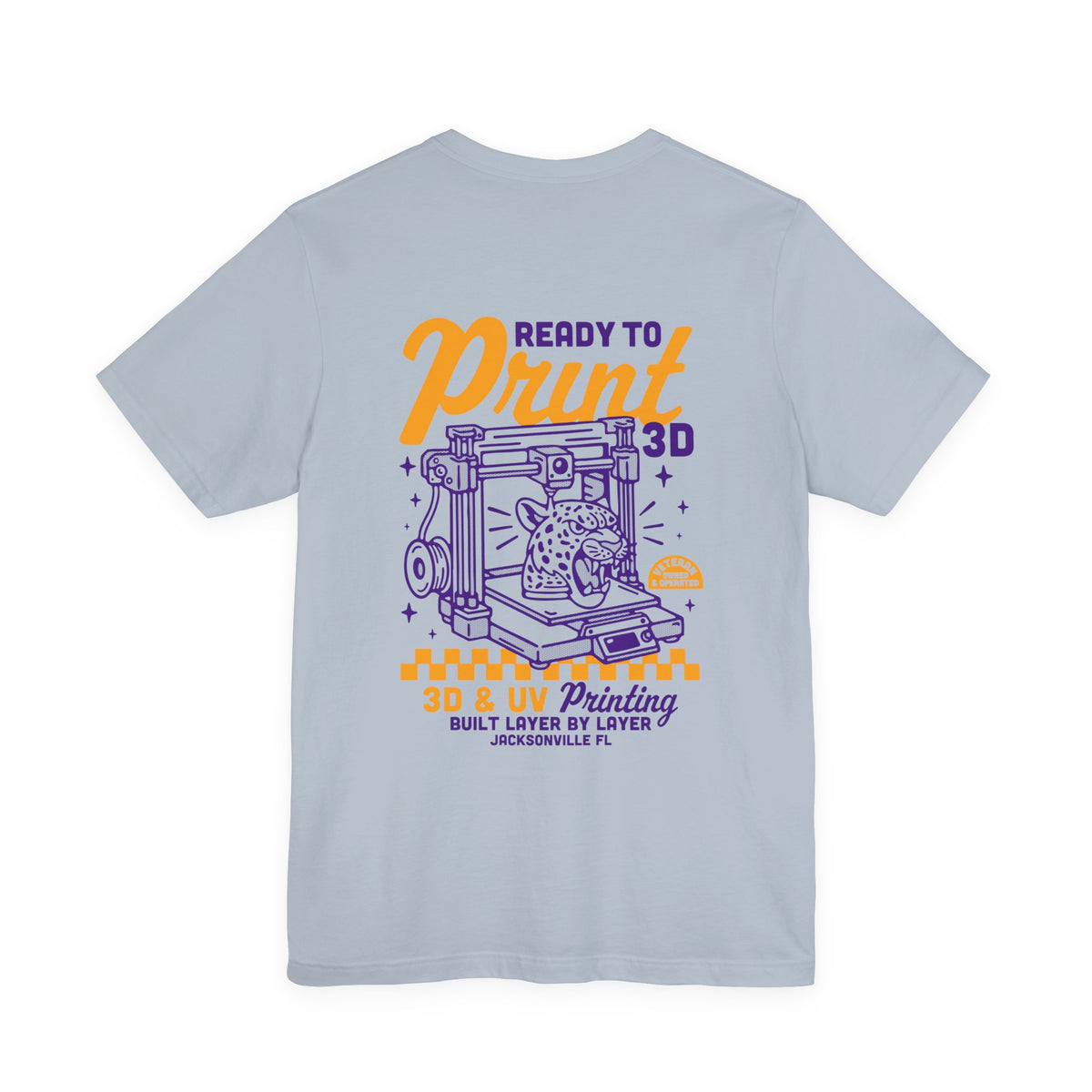 Ready to Print 3D & UV – Purple / Orange T-Shirt in Light Blue – image 5 of 20