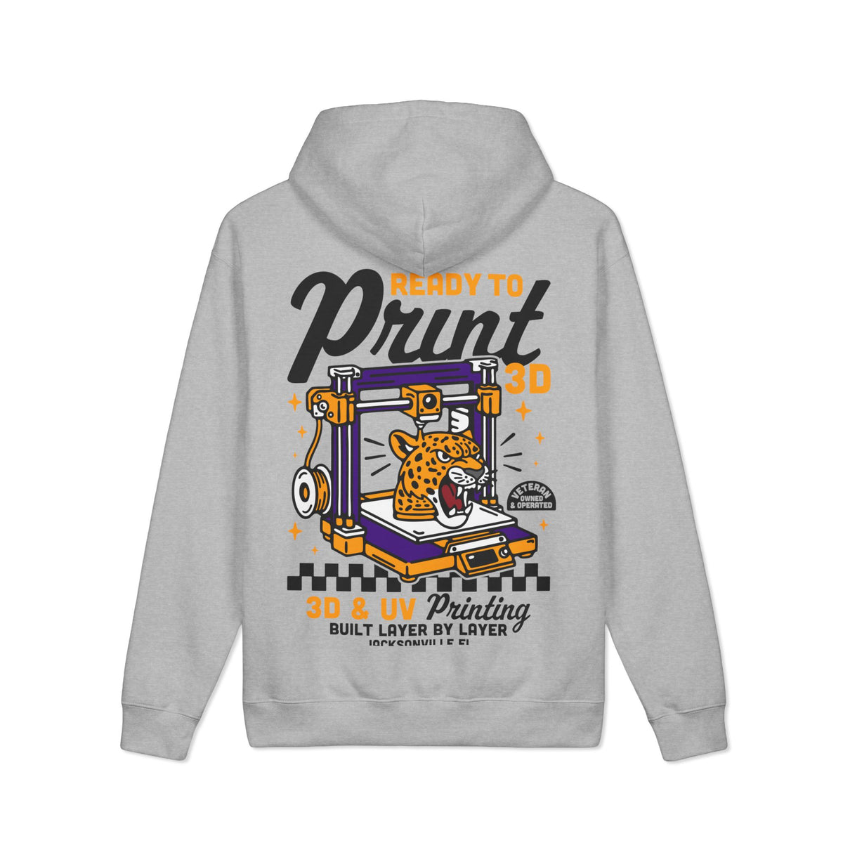 Ready to Print 3D & UV Heavyweight Hoodie in Olive – image 5 of 6