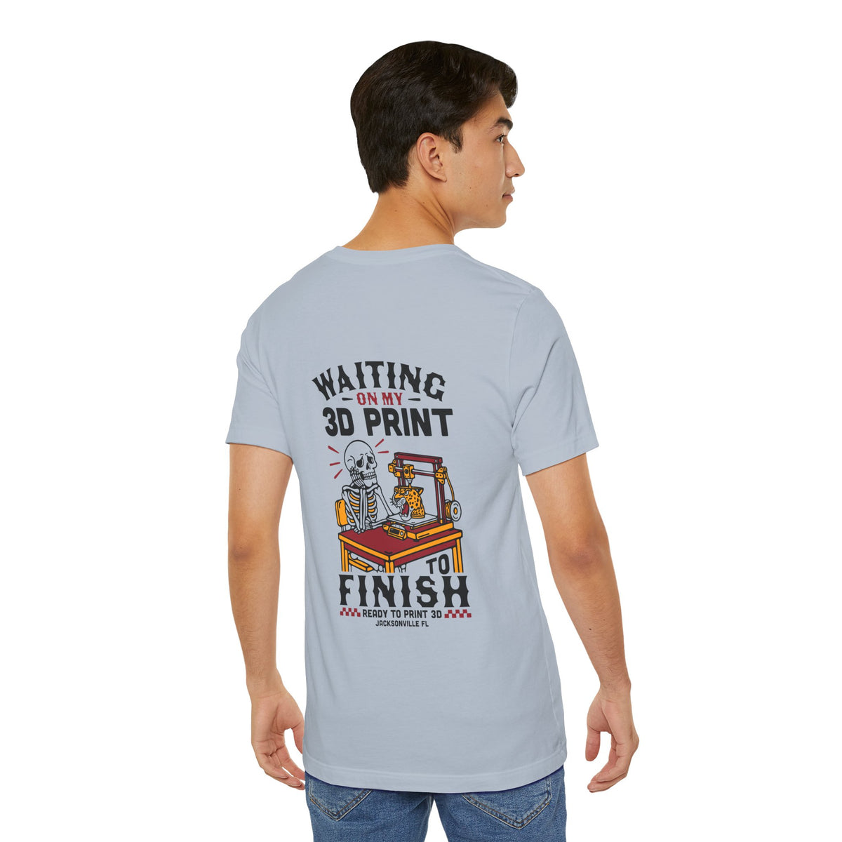 Waiting on My 3D Prints T-Shirt in Light Blue – image 8 of 20