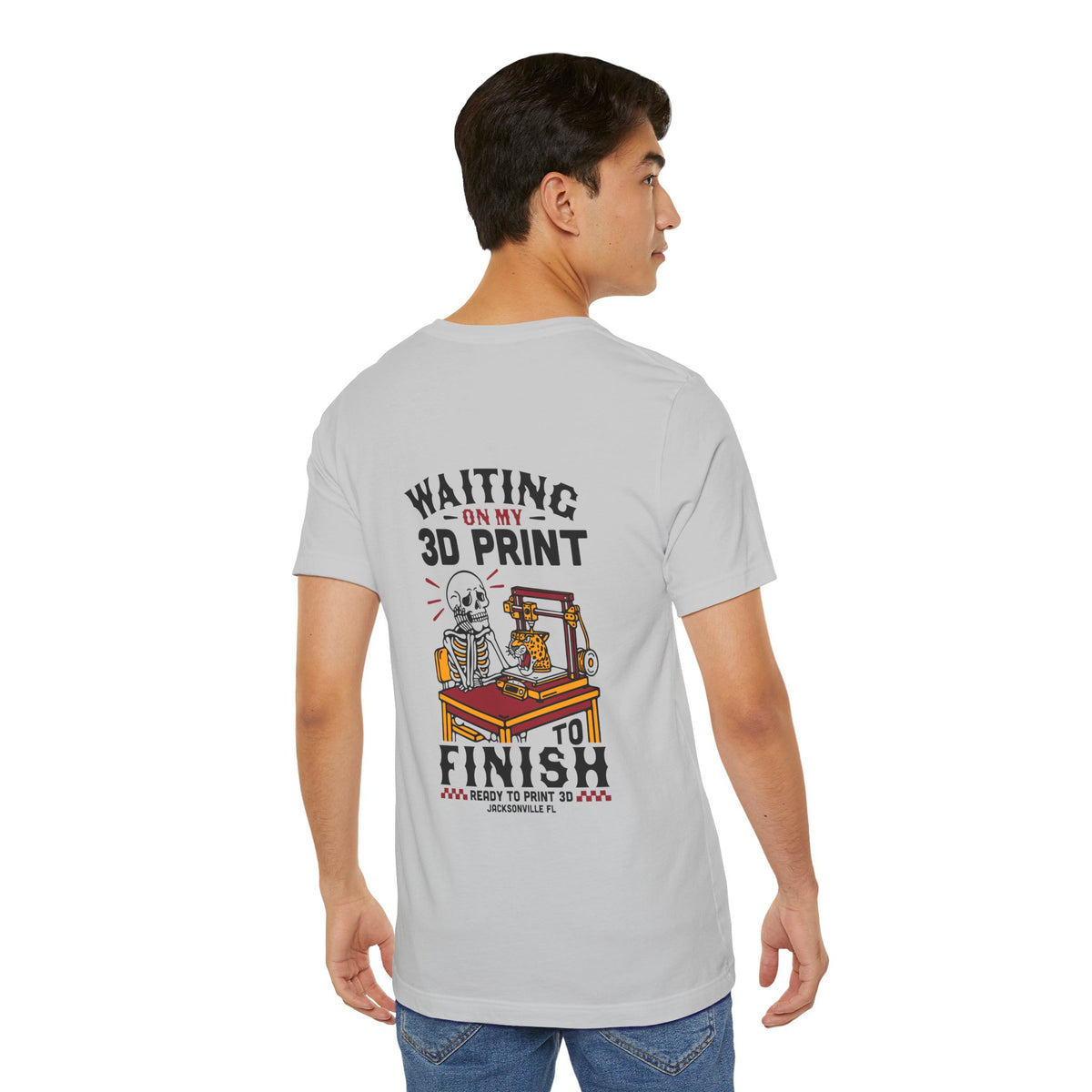 Waiting on My 3D Prints T-Shirt in Solid Athletic Grey – image 15 of 20