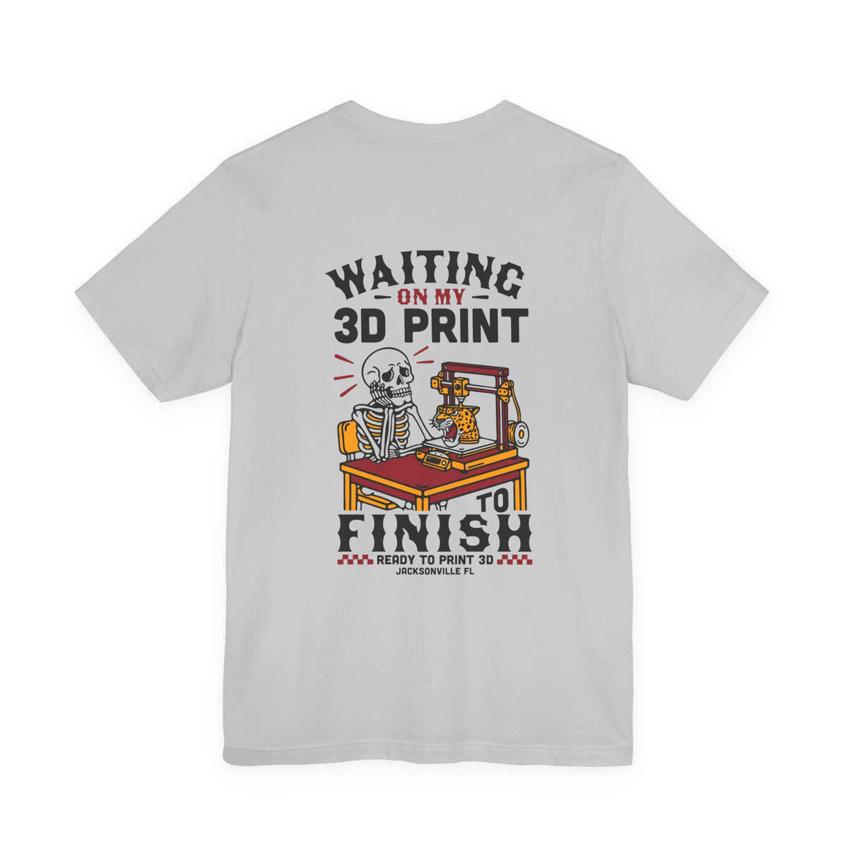 Waiting on My 3D Prints T-Shirt in Solid Athletic Grey – image 13 of 20