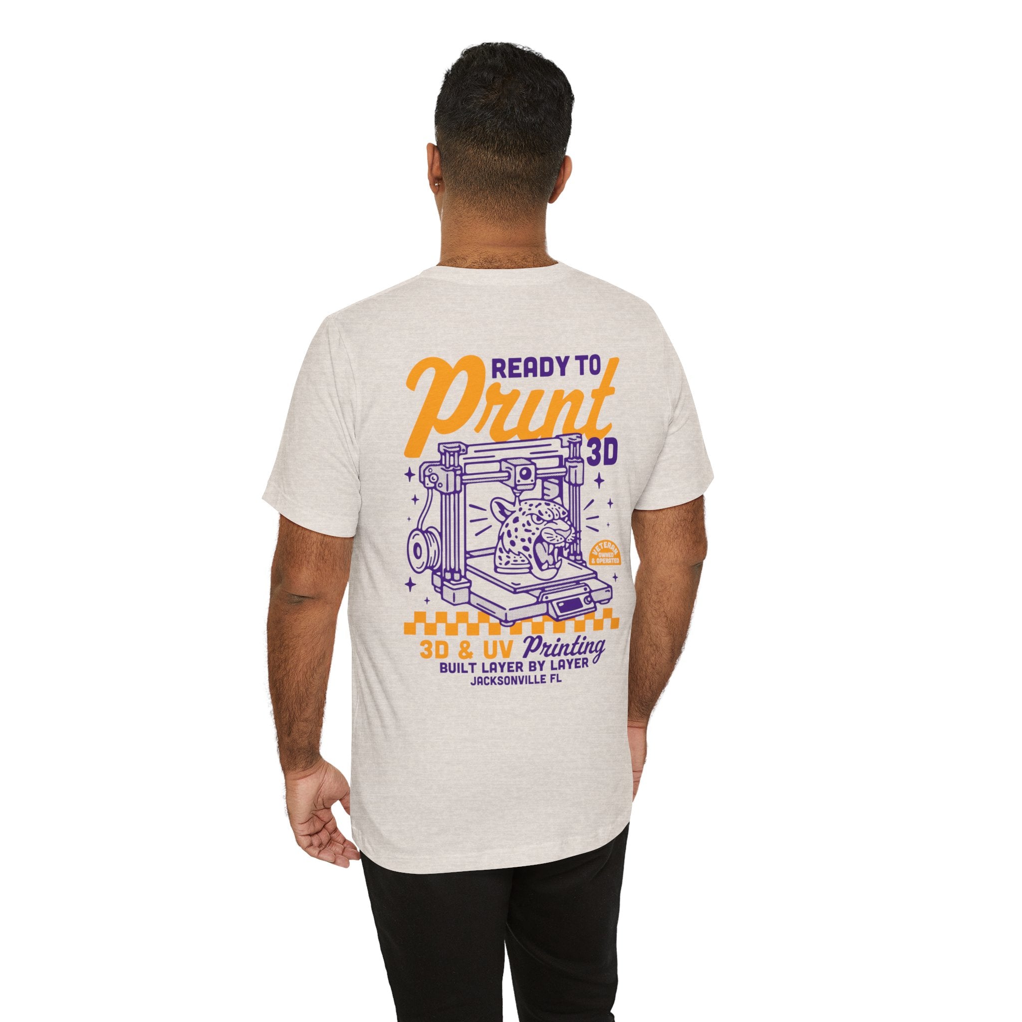 Ready to Print 3D & UV – Purple / Orange T-Shirt