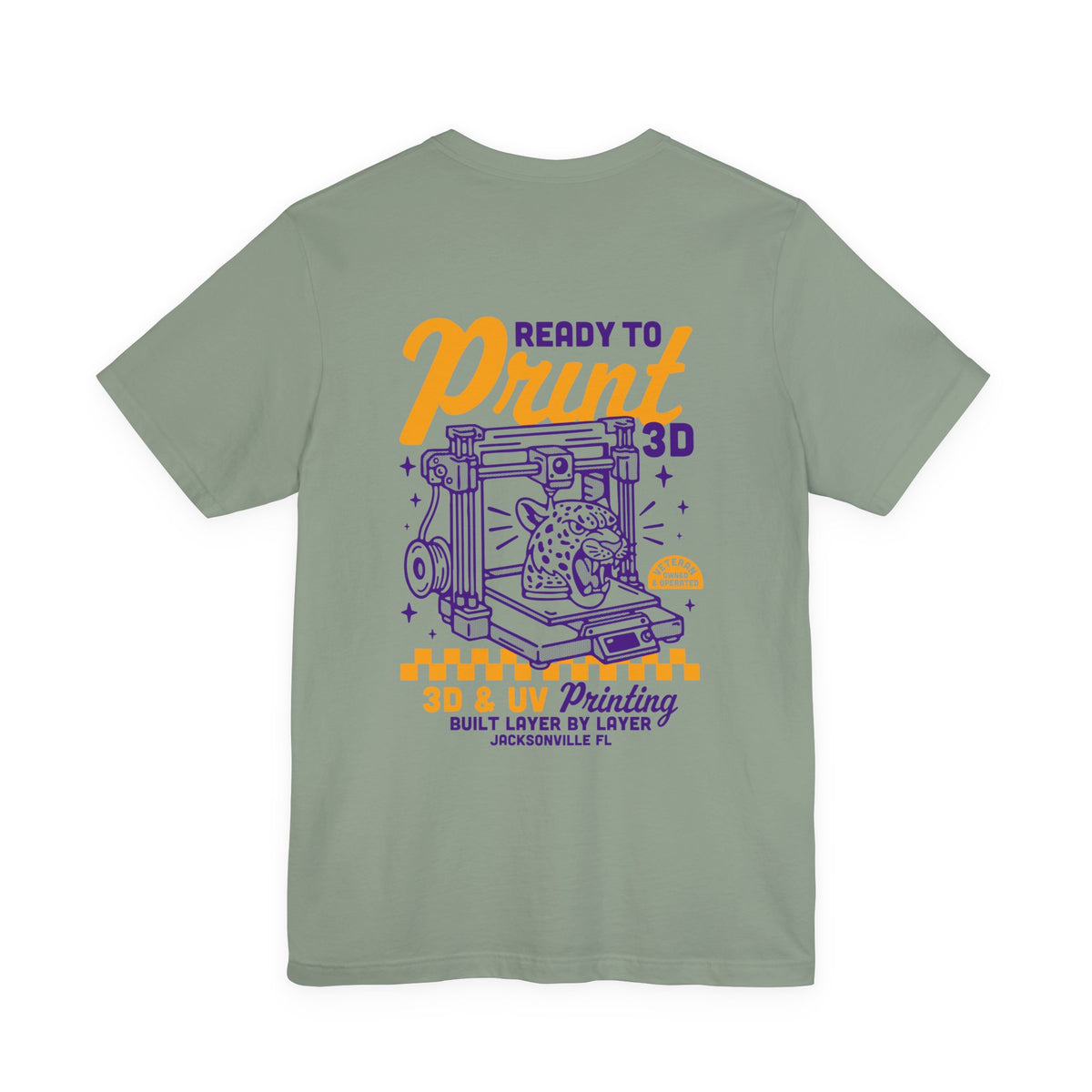 Ready to Print 3D & UV – Purple / Orange T-Shirt in Sage – image 13 of 20