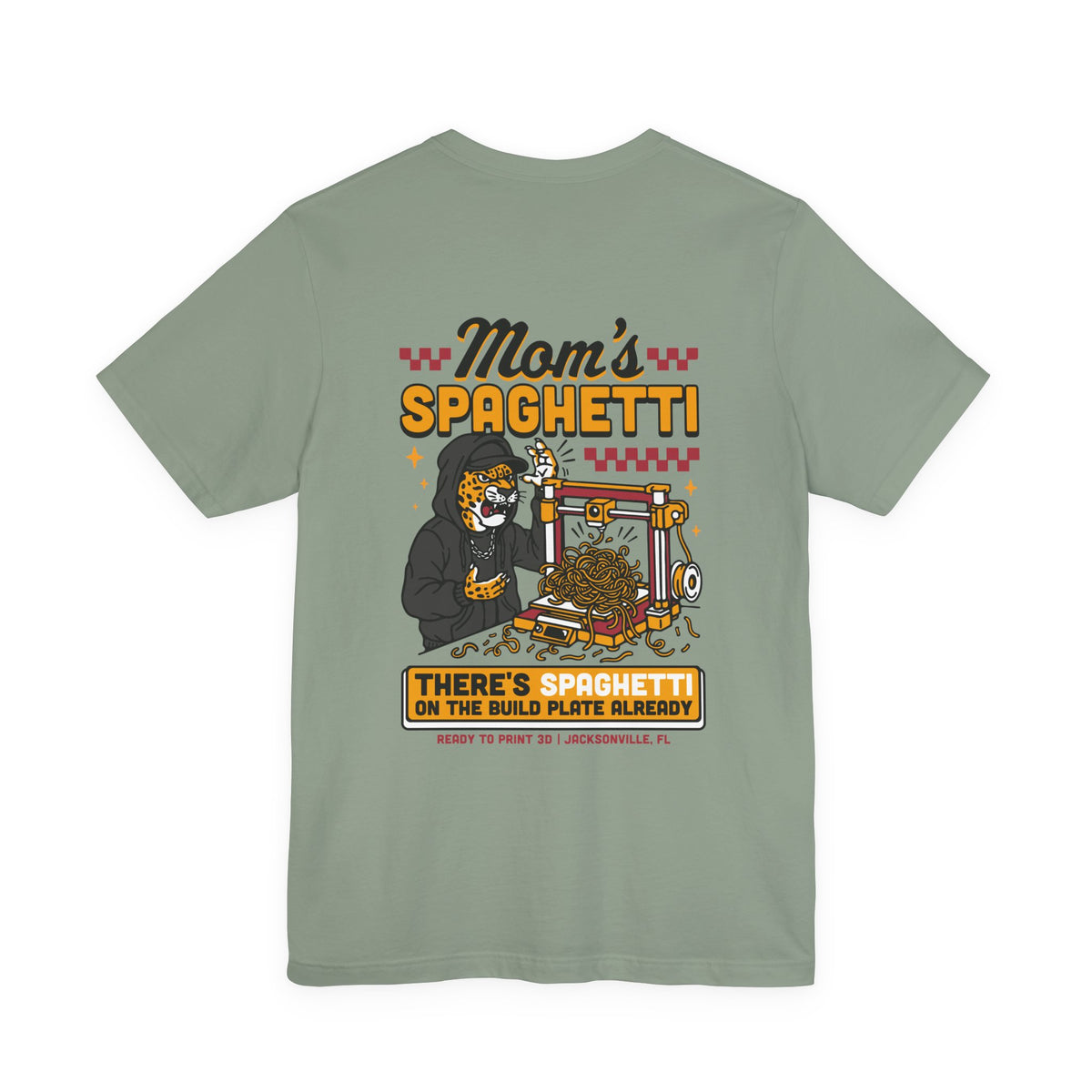 Mom's Spaghetti 3D Printing T-Shirt in Sage – image 13 of 20