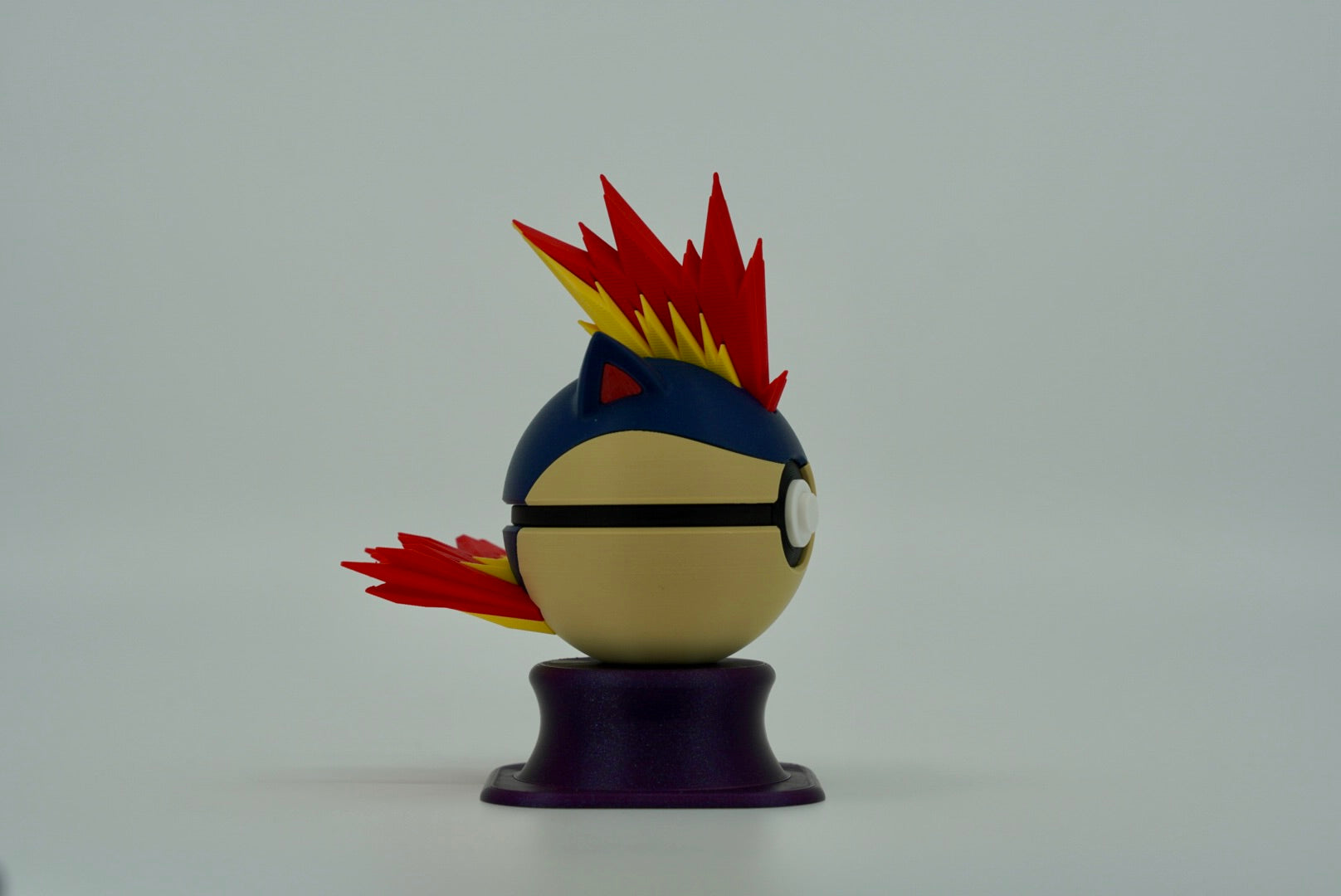 Quilava Pokeball – Custom 3D Printed Display Piece