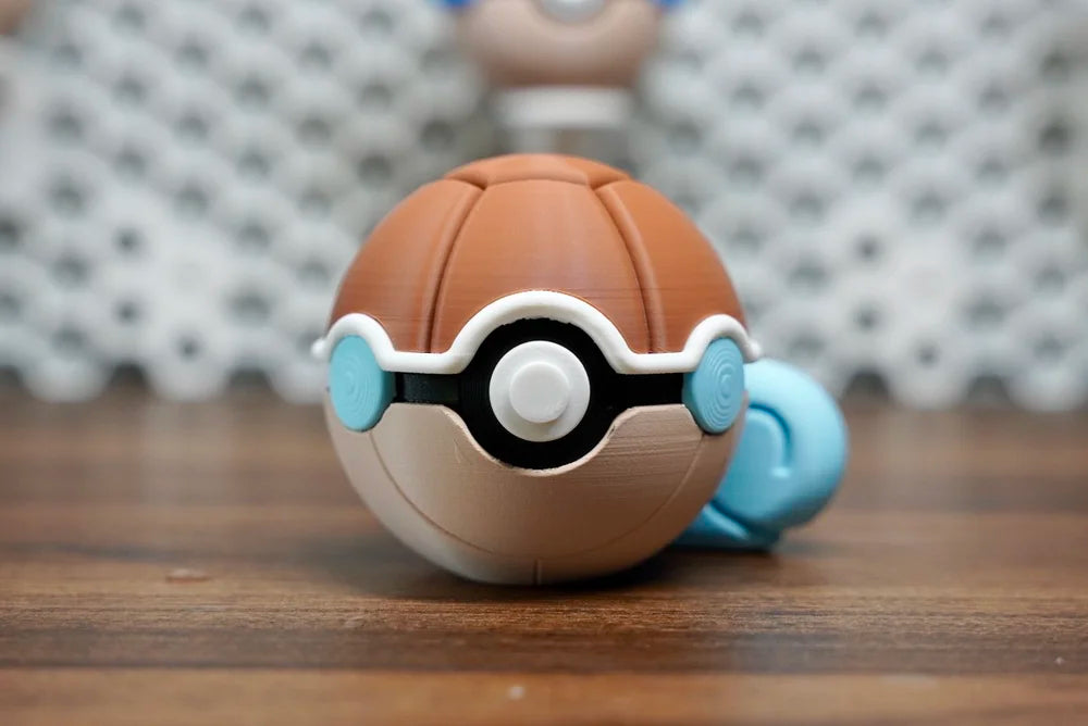 Pokémon-Inspired 3D Printed Poké Ball – Squirtle