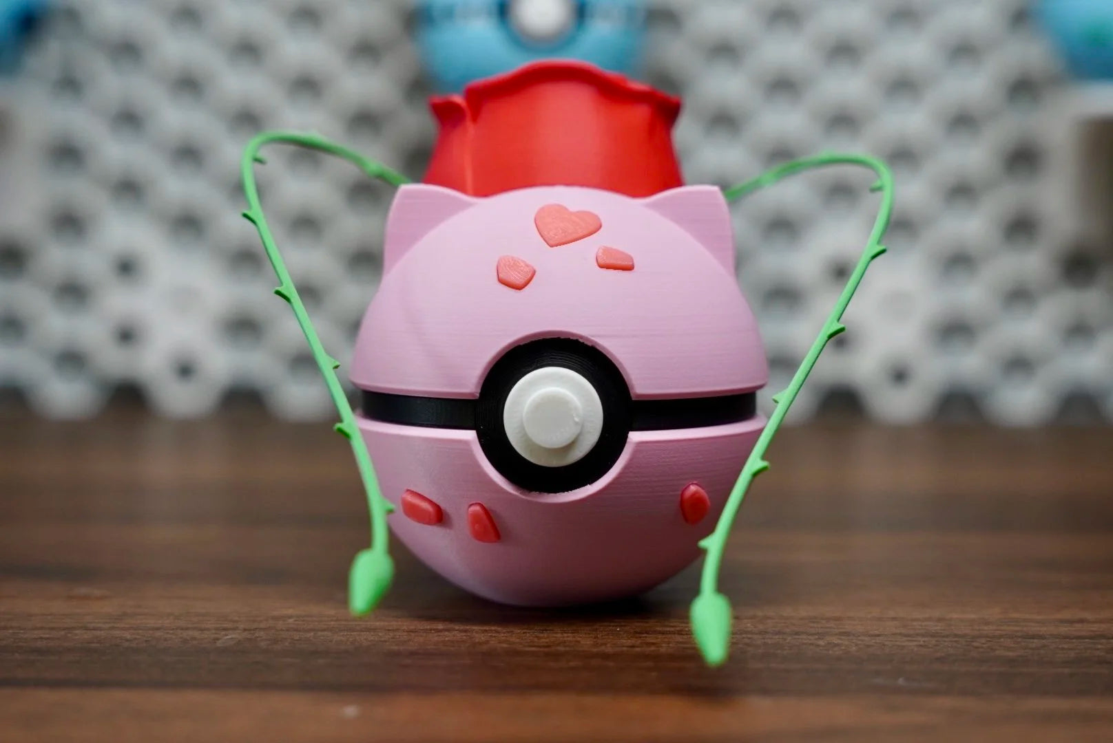 Pokémon-Inspired 3D Printed Poké Ball – Bulbasaur