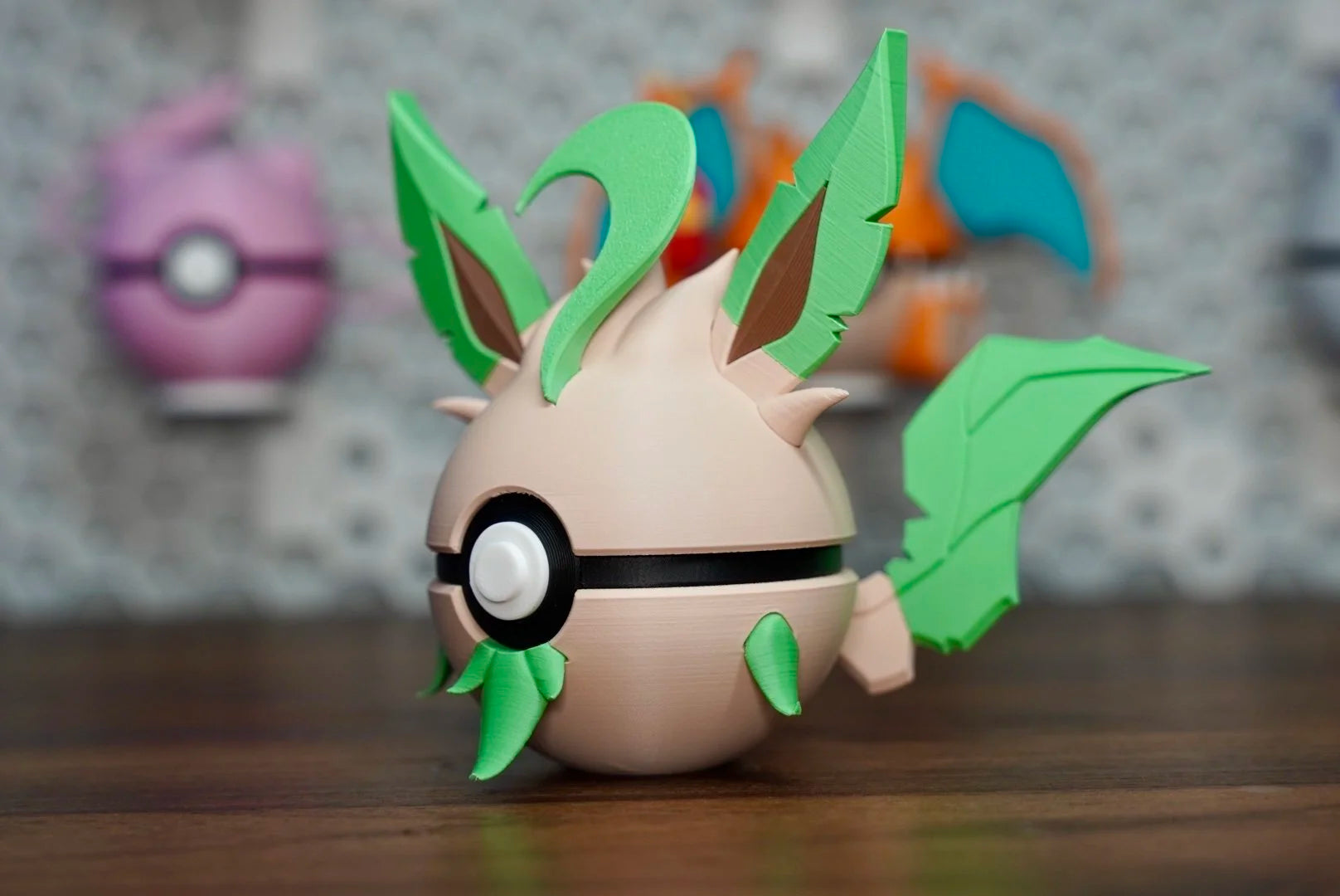 Pokémon-Inspired 3D Printed Poké Ball – Leafeon