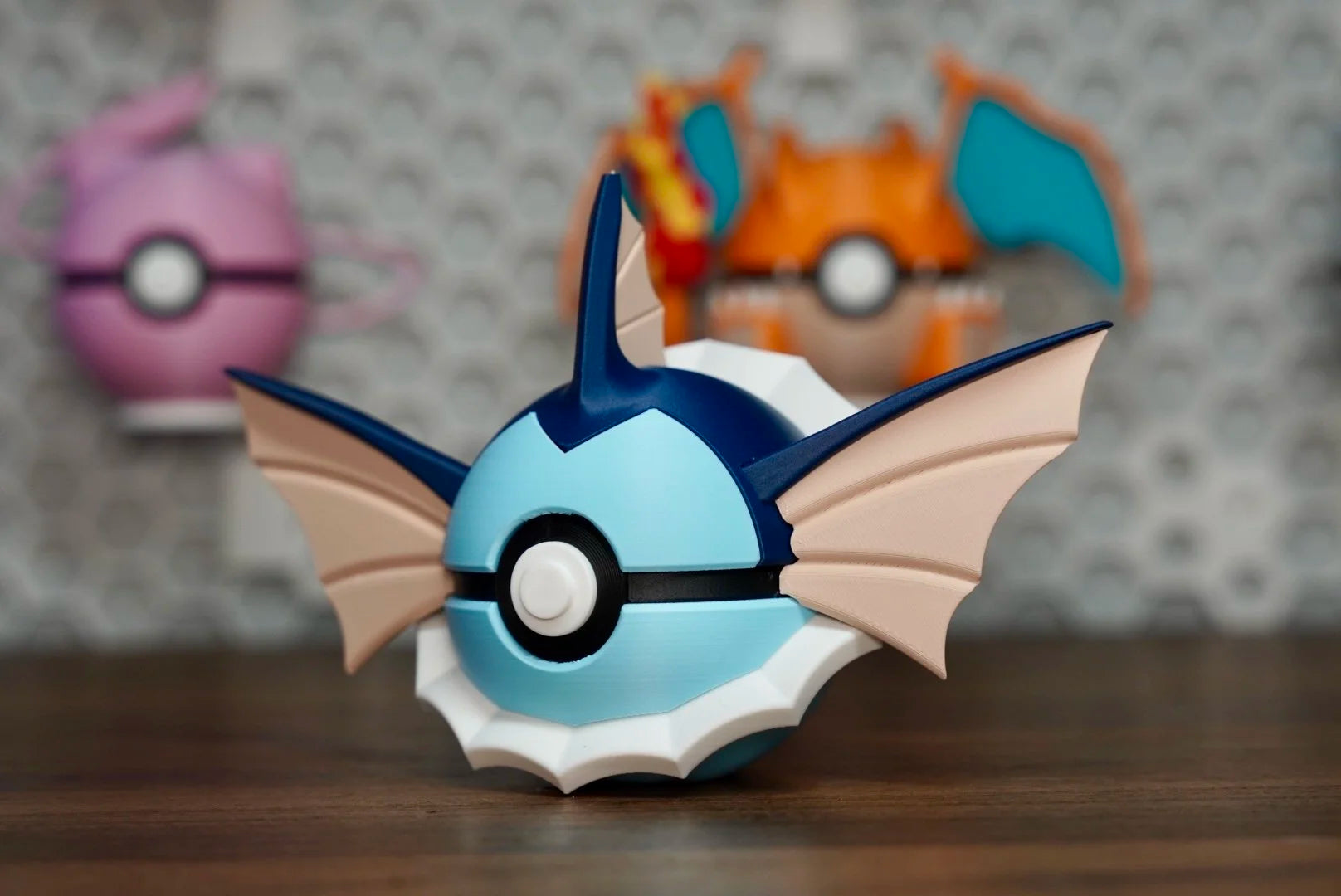 Pokémon-Inspired 3D Printed Poké Ball – Vaporeon