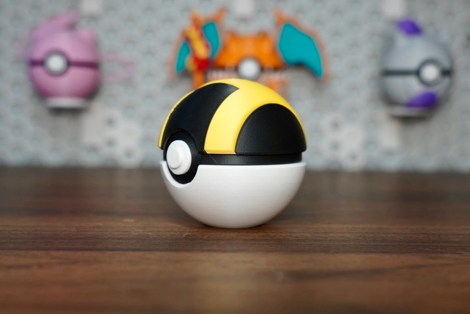 Ultra Ball Poké Ball Replica – 3D Printed Display Prop with Optional Opening Feature