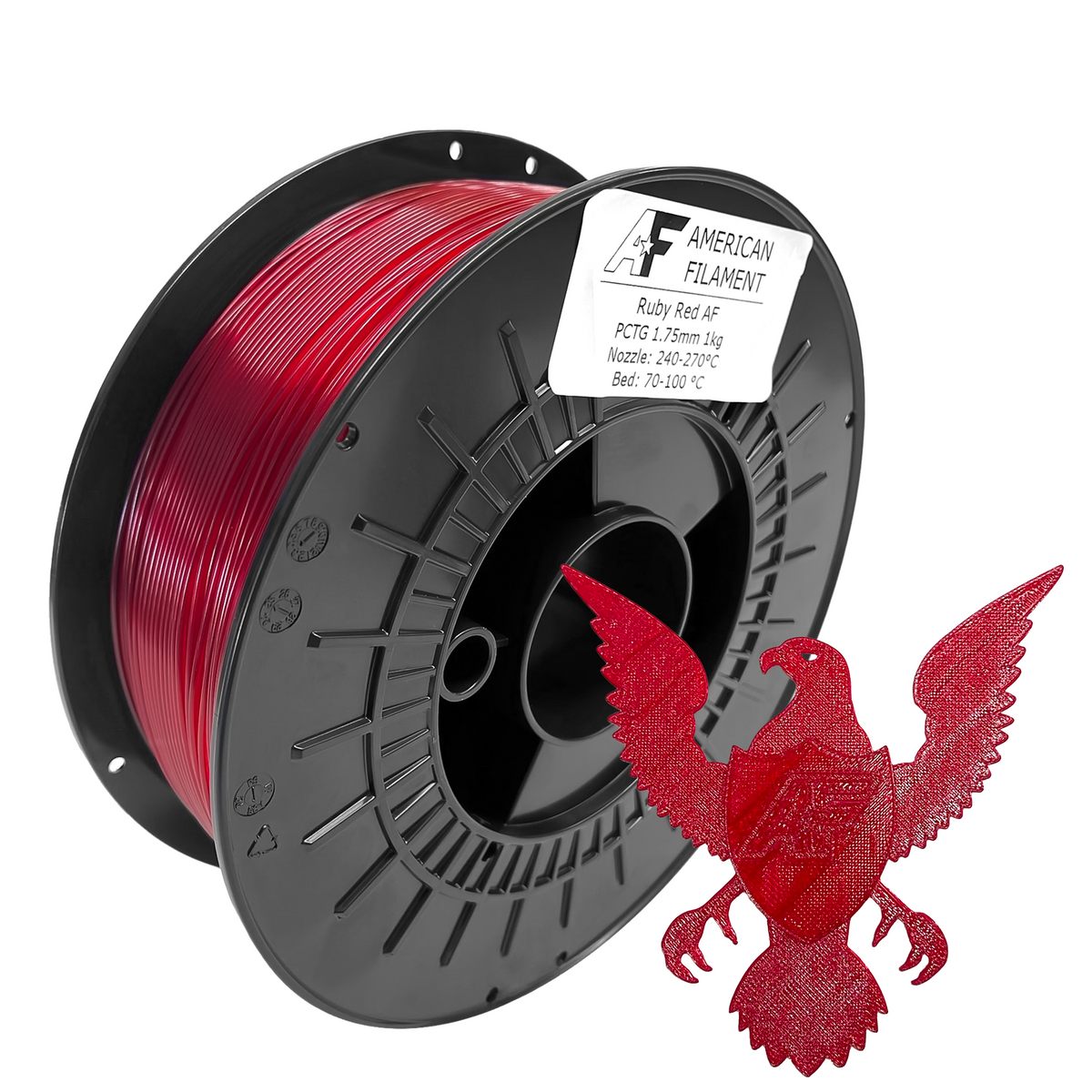 Transparent Ruby Red AF 1.75mm PCTG Filament