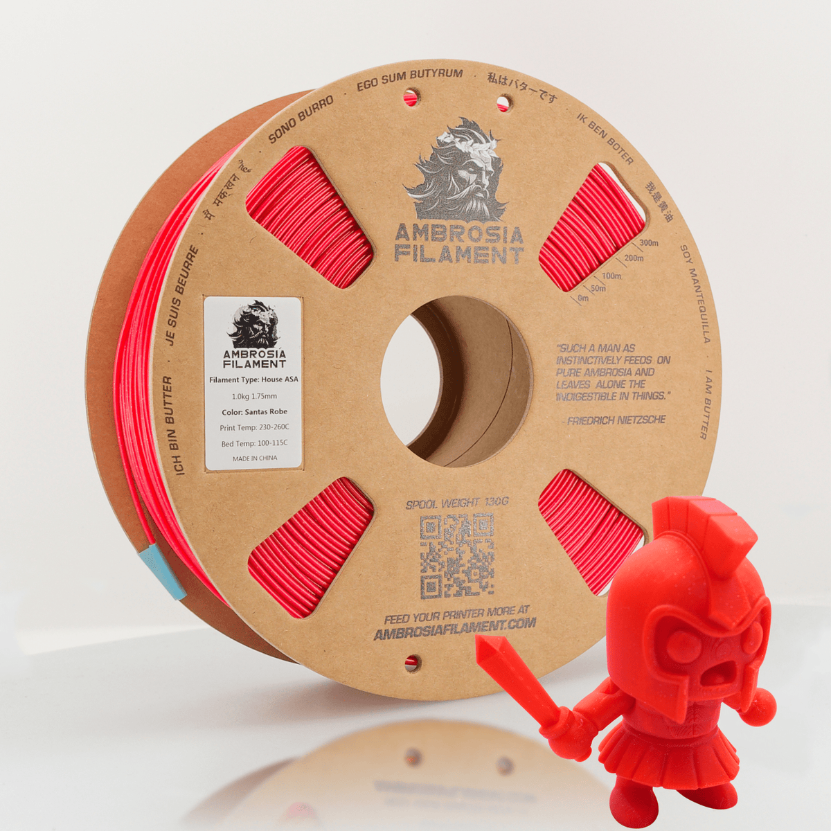 AMBROSIA ASA Galactic Filament of the Gods (Glitter / Sparkle) - 1KG Bambu AMS Friendly Cardboard Spools Premium 3D Printing Filament