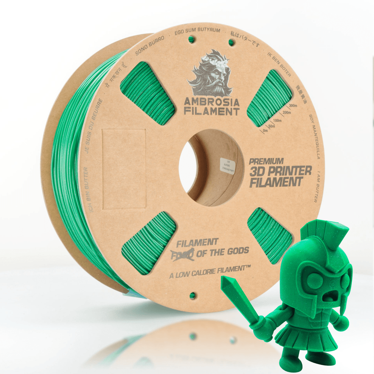 AMBROSIA Galactic (Sparkle) PLA Filament of the Gods - 1KG Bambu AMS Friendly Cardboard Spools Premium 3D Printing Filament